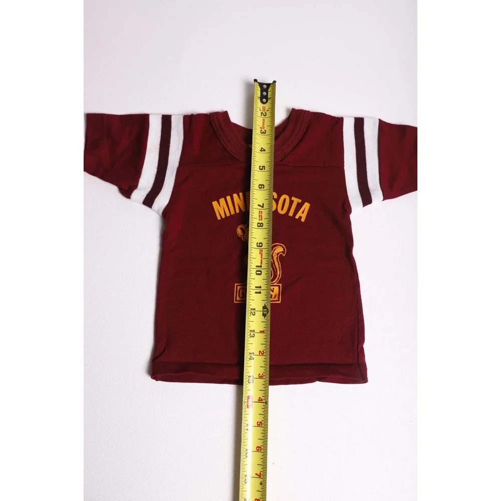 Vintage 80s Minnesota Golden Gophers Kids Jersey Shirt Maroon Size 4 USA